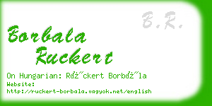 borbala ruckert business card